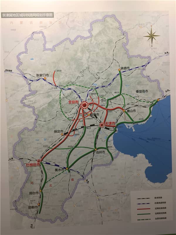 图1京津冀地区城际铁路网规划示意图