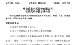 冀东水泥：概念炒作发狂 海螺水泥减持当头棒喝