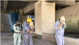 邯郸金隅太行水泥熟料分厂举行氨水泄漏应急救援演练