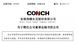 海螺水泥聘任周波为董秘 曾任公司副总会计师