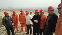石家庄市安监局领导到赞皇金隅矿山检查指导工作