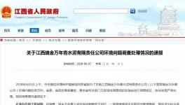  江西瑞金万年青水泥环境问题调查处理情况