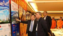 在阿根廷访问期间，宋志平一行前往承建水泥项目考察调研