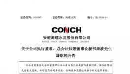 海螺水泥两位高管辞职