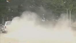 曝光!碎石场无任何抑尘措施 扬尘污染严重