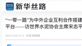 “一带一路”为中外企业互利合作搭建平台