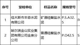 这一地区水泥产品抽查 2家不合格 21家未抽到(名单)
