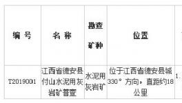 万年青水泥57761万元竞得一水泥用灰岩矿普查探矿权！