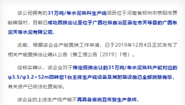 河南省两条水泥熟料生产线不再具备恢复生产条件！