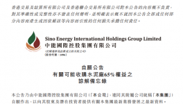 中能国际控股拟收购一家水泥厂65%股权！