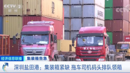 拖车司机码头排队领集装箱！订单排到明年3月！