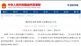 1.5亿元起拍！又一储量超亿吨水泥用石灰岩矿采矿权出让！