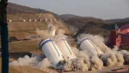 南京中联5座骨料库拆除现场：30秒爆破，干净利索！