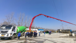 南京中联混凝土超高强混凝土生产泵送浇筑试验成功！