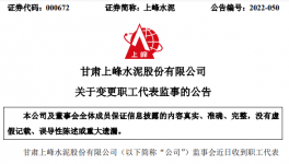 上峰水泥高管变动！