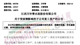 万年青子公司复工复产！