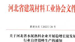 河北全省水泥熟料企业8月25日起停窑20天！