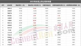 重磅！水泥上市公司TOP10发布！