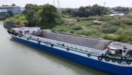 “长兴南方-德清南方”水泥熟料运输航线启动